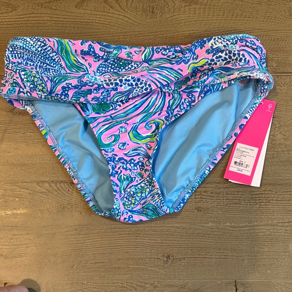 Lilly Pulitzer Lagoon Sarong Hipster Bikini Bottom